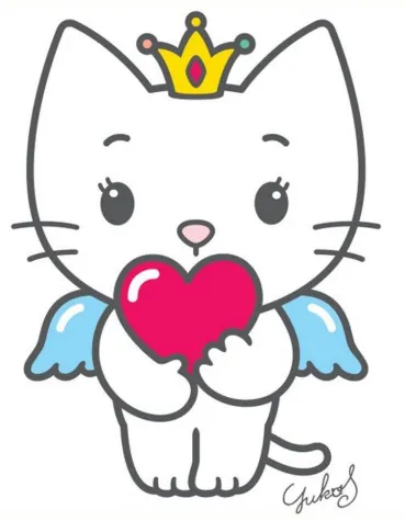 Bild: Happy Birthday Angel Cat Sugar