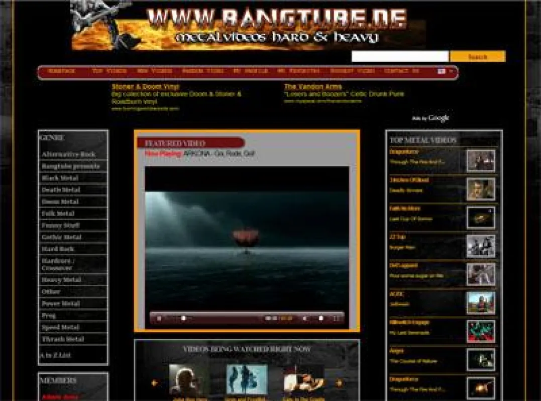 Aktueller Screenshot der Homepage