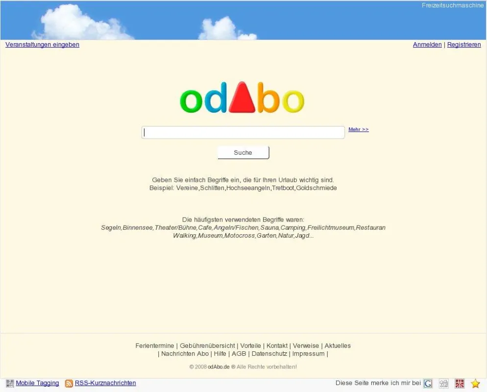 odabo.de - Die neue Freizeit-Suchmaschine aus Deutschland.