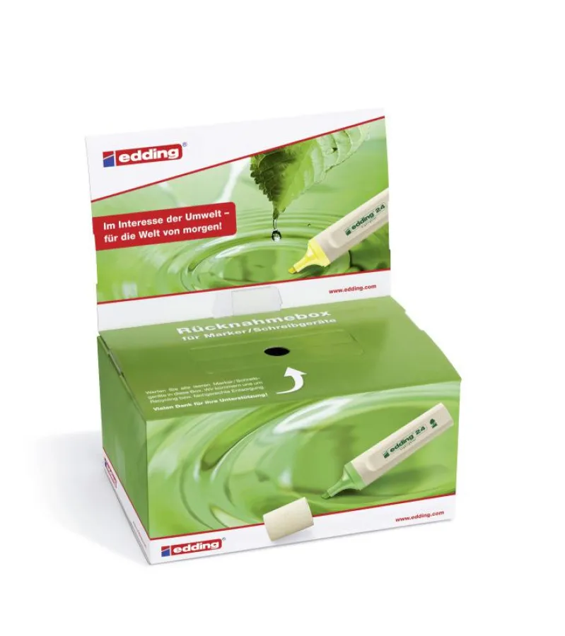 Die neue edding Rücknahmebox: Teil eines umfangreichen Umweltmanagements