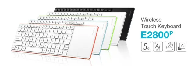 Bild: Neues Smart TV Keyboard: Das kabellose Rapoo E2800P mit Full-Size Touchpad