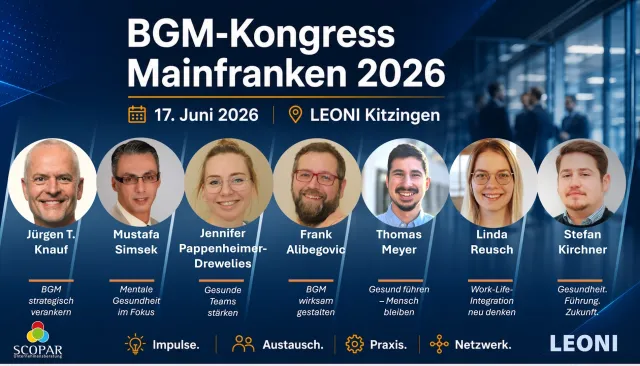 Bild: Gesundheit, Führung und Unternehmenskultur: Der 3. BGM-Kongress Mainfranken setzt auf echte Praxiserfahrungen
