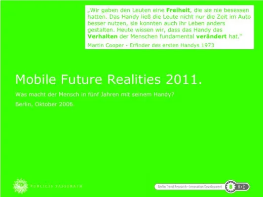 Bild: Handy 2011 – Mein mobiles Alter Ego