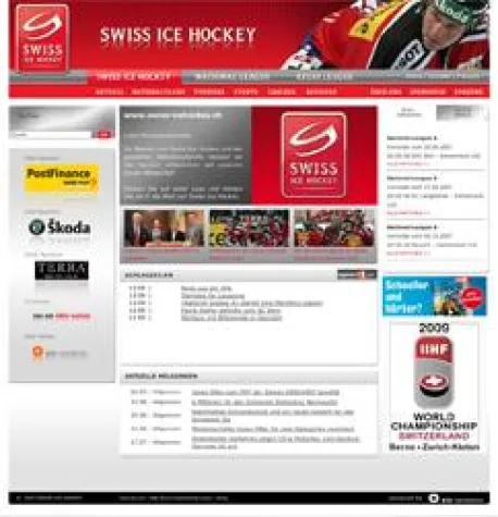 Bild: Das Schweizer Eishockey realisiert mit Online-Spezialist BTD Newmedia sein neues Web-Portal