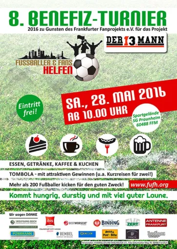 Bild: Großer Benefiz-Kick am 28. Mai 2016 in Frankfurt/M. - Gemeinsam für die Region!