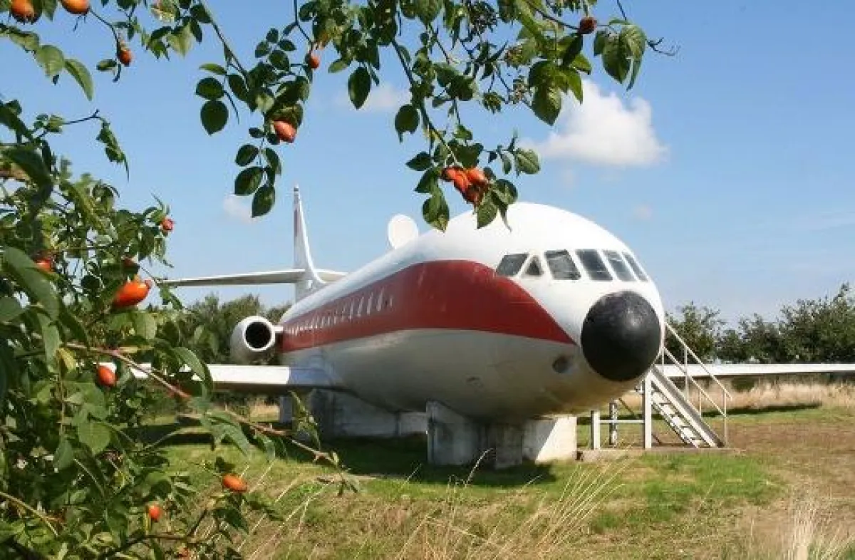 Ferienhausurlaub in einem Flugzeug