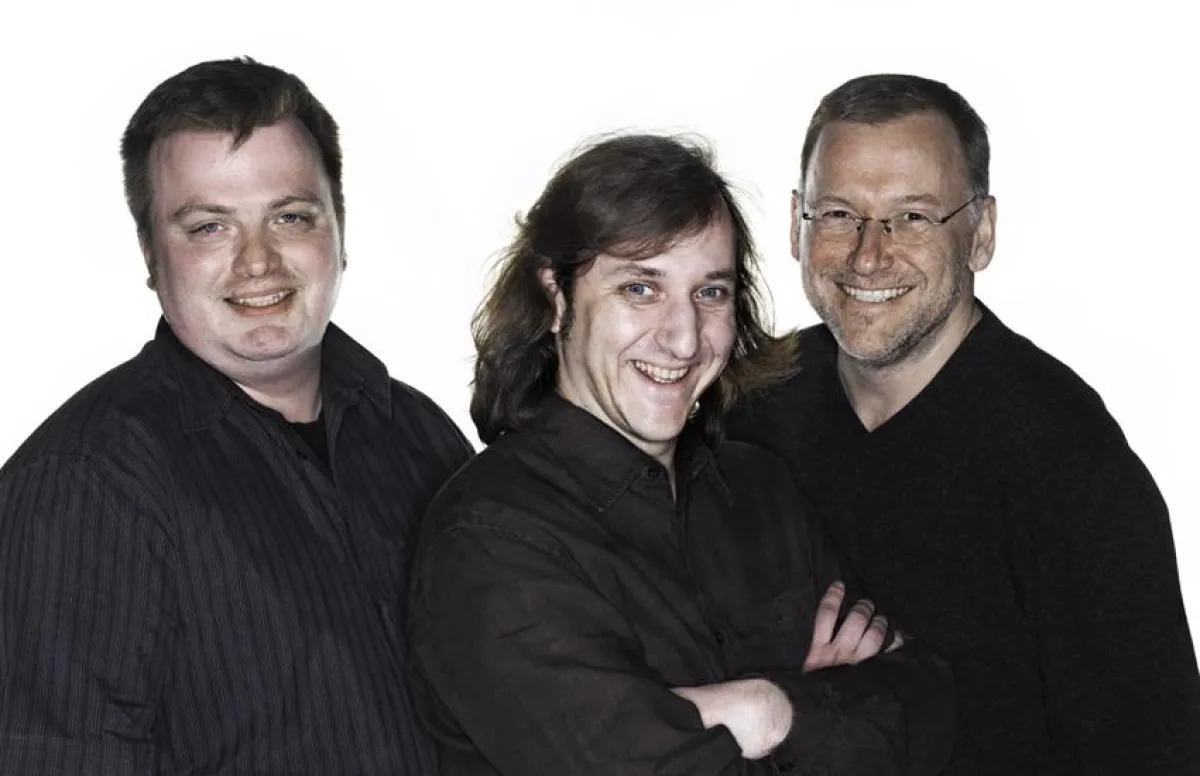 Die kreativen Köpfe der Moerser Fullservice-Agentur KLXM Crossmedia: Thomas Skerbis, Christian Hommel, Achim Müntel (v. l.)