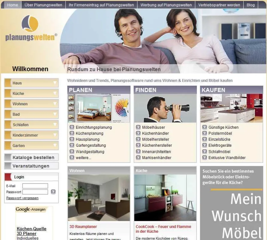 Startseite planungswelten.de