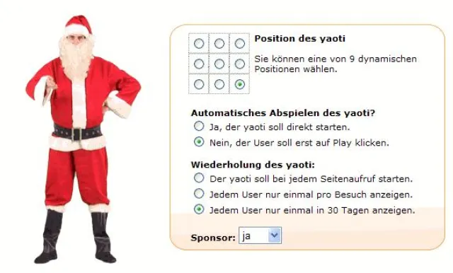 Bild: Auch online gibt's Bescherung: YAOTI kopiert den Weihnachtsmann 1:1 ins Internet