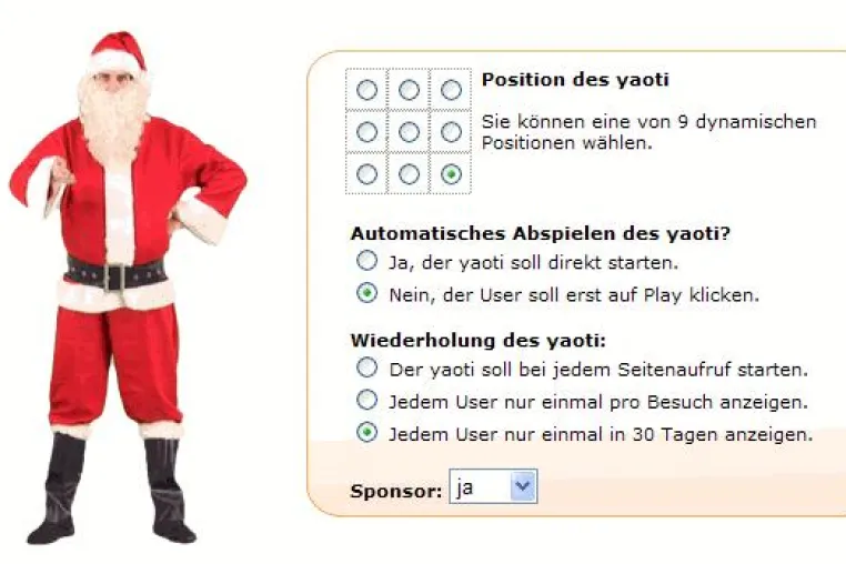 Bild: Auch online gibt's Bescherung: YAOTI kopiert den Weihnachtsmann 1:1 ins Internet