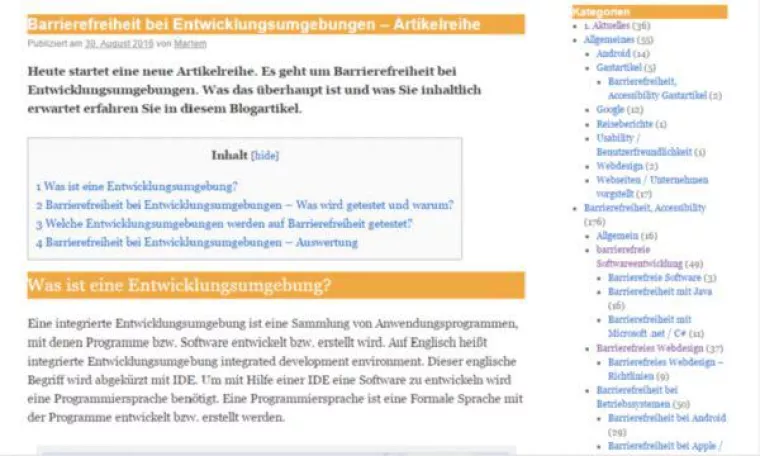 Bild: Barrierefreiheit bei Entwicklungsumgebungen - ein schwäbisches Unternehmen informiert