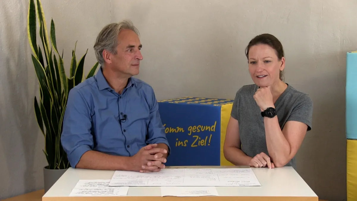 Hosts Strategie-Coach Mathias Priebe und Sportwissenschaftlerin Anke Stefaniak (© MyGoal Training)