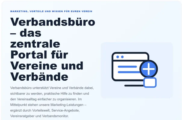 Bild: Verbandsbüro baut kostenlose Hilfen für Vereine und Verbände aus