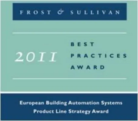 Bild: Verleihung des Frost & Sullivan Awards an AMX für herausragende Produktlinienstrategie