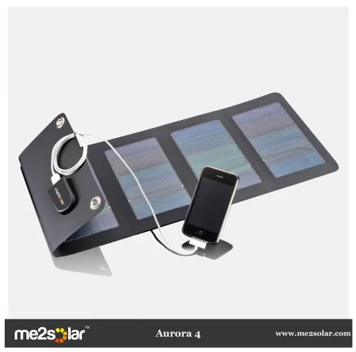 Bild: Me2solar™ präsentiert Aurora, das portable USB Solar Ladegerät für iPhone und iPod