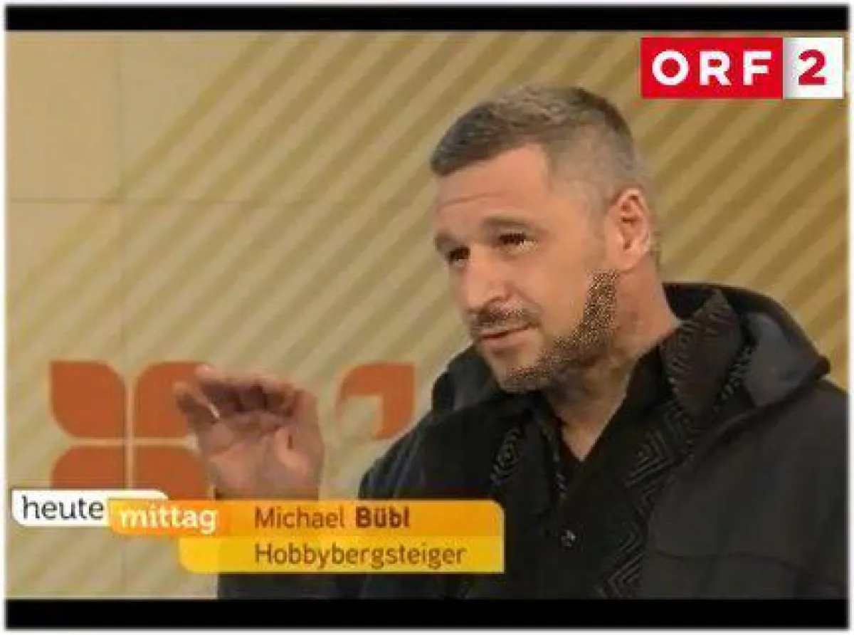 Michael Bübl während eines Fernsehinterviews
