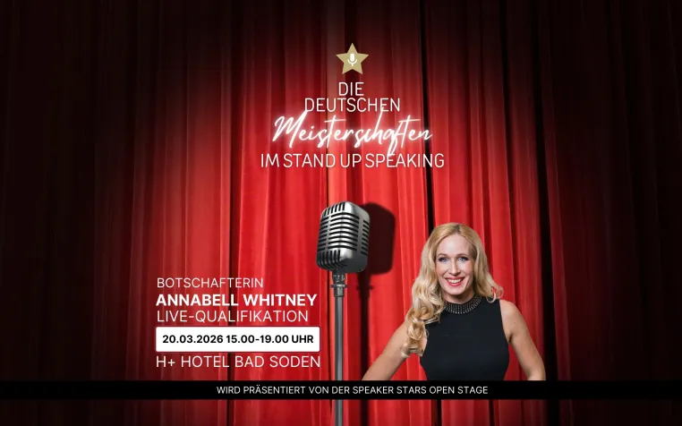 Bild: Erstmals in Deutschland: Die Meisterschaften im Stand-Up-Speaking feiern Premiere!