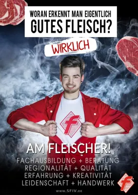 Qualität und kompetente Beratung gibt es nur im Fleischer-Fachgeschäft Bild: Qualität und kompetente Beratung gibt es nur im Fleischer-Fachgeschäft