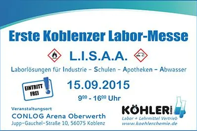 Bild: Erste Koblenzer Labormesse L.I.S.A.A 15.09.2015