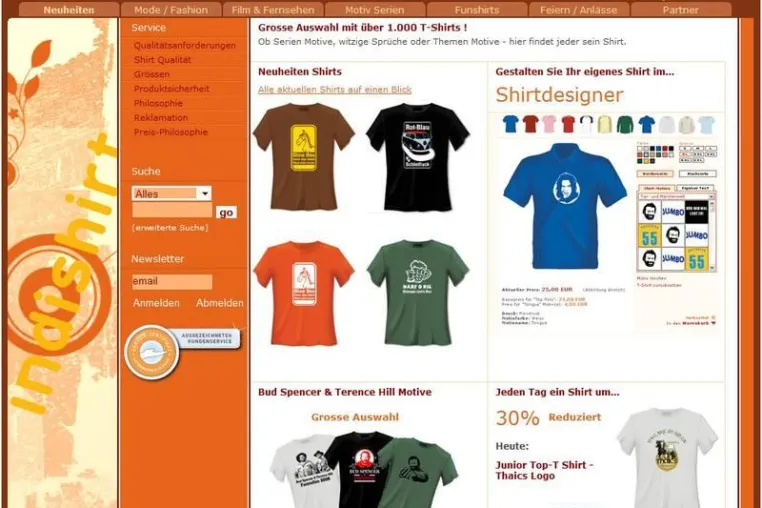 T-Shirt Drucker Indishirt packt Service in den Shop Bild: T-Shirt Drucker Indishirt packt Service in den Shop