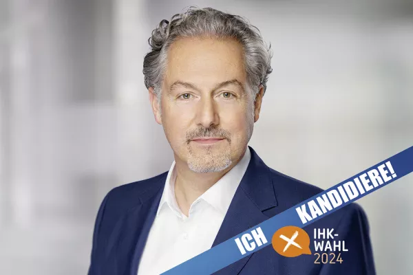 Bild: IHK-Wahl 2024. Ein aktiver Beitrag für die Stadt Offenbach: Michael Kehm von Wegner & Partner kandidiert.