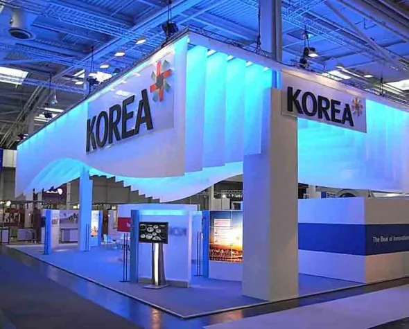Bild: ideea realisierte Messestand für Korea auf der Hannover Messe