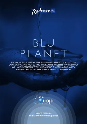 Bild: Radisson Blu kündigt Partnerschaft mit „Just a Drop“ an und startet „Blu Planet“ Programm