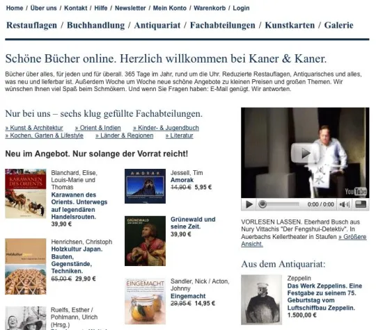 Die guten Bücher jenseits der Bestsellerlisten - Bei kaner.de bestimmt die Qualität das Angebot Bild: Die guten Bücher jenseits der Bestsellerlisten - Bei kaner.de bestimmt die Qualität das Angebot