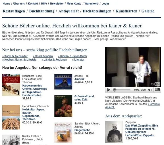 Die guten Bücher jenseits der Bestsellerlisten - Bei kaner.de bestimmt die Qualität das Angebot Bild: Die guten Bücher jenseits der Bestsellerlisten - Bei kaner.de bestimmt die Qualität das Angebot