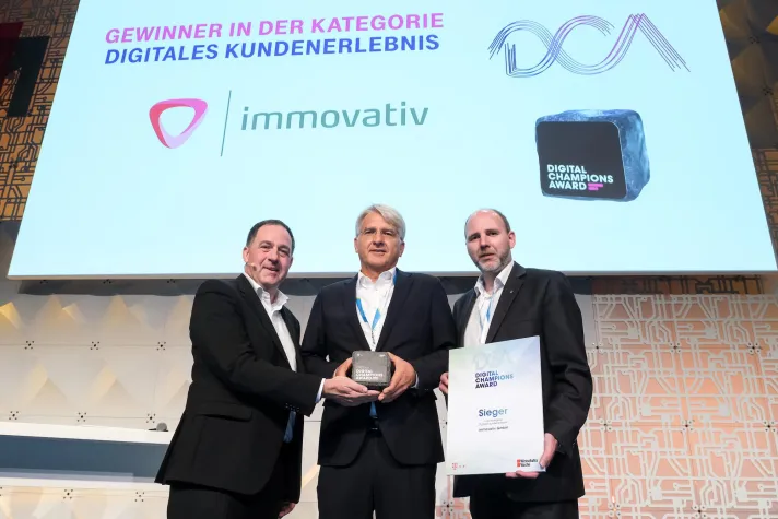 Bild: immovativ mit dem Digital Champions Award ausgezeichnet