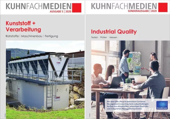 Bild: Die neue Ausgabe »Kunststoff + Verarbeitung« kommt mit Supplement »Industrial Quality«