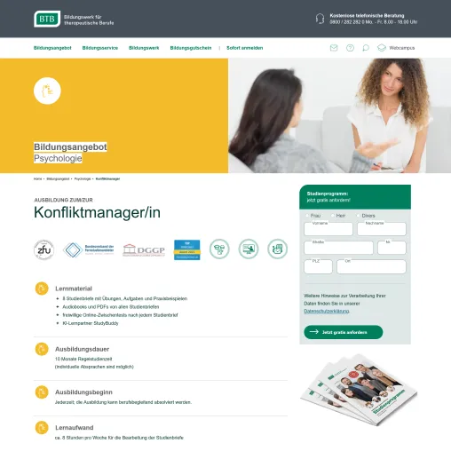 Bild: Mit dem neuen BTB-Fernlehrgang „Konfliktmanager/in“ Konflikte erkennen, verstehen und konstruktiv lösen
