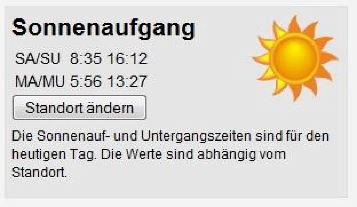 Funktion für Sonne und Mond