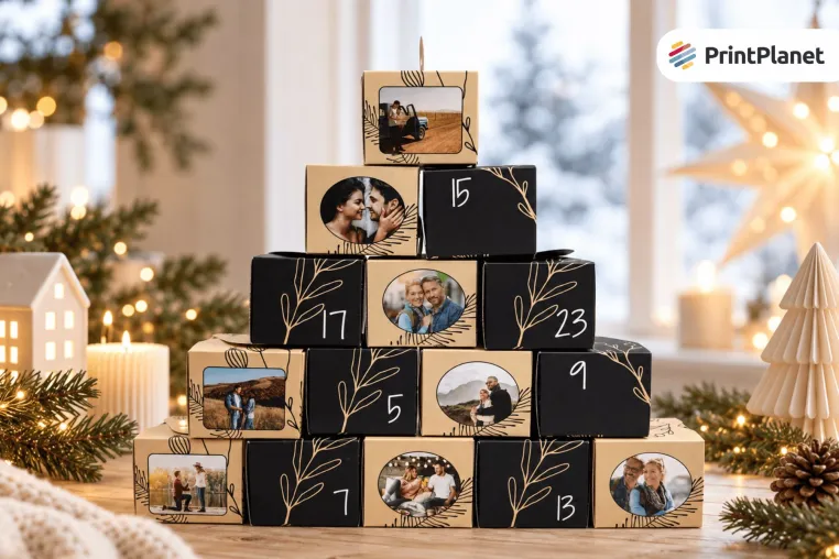 Bild: DIY-Adventskalender: 24 Schachteln mit Fotos gestalten und selbst befüllen