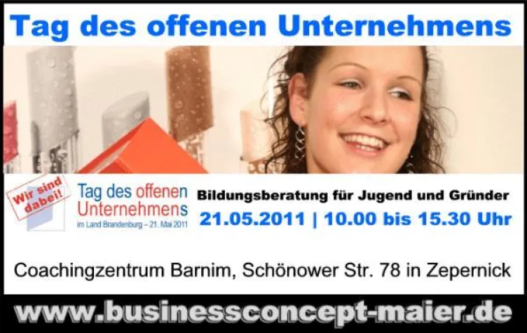 Bild: Tag des offenen Unternehmens am 21.05.2011: BusinessConcept aus Panketal beteiligt sich mit eigenem Programm
