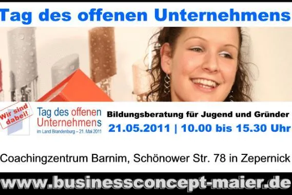 Bild: Tag des offenen Unternehmens am 21.05.2011: BusinessConcept aus Panketal beteiligt sich mit eigenem Programm