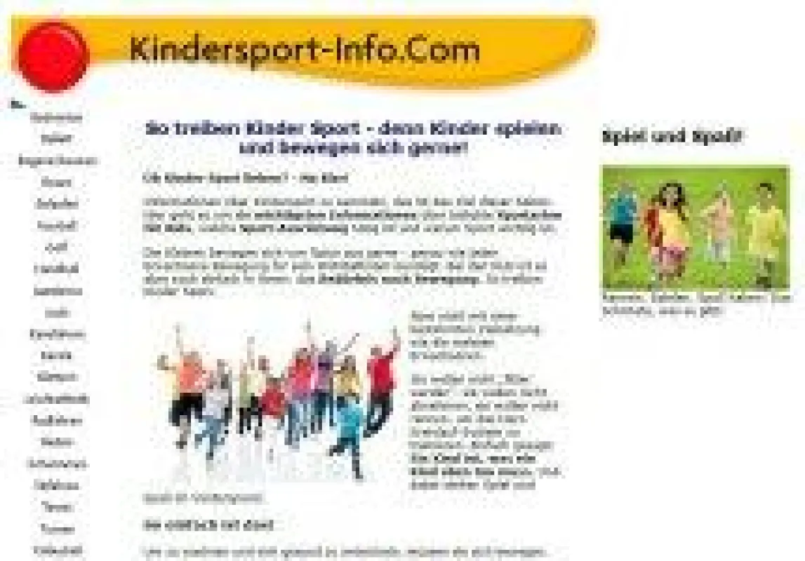 Schneller Überblick zum Kindersport: www.kindersport-info.com