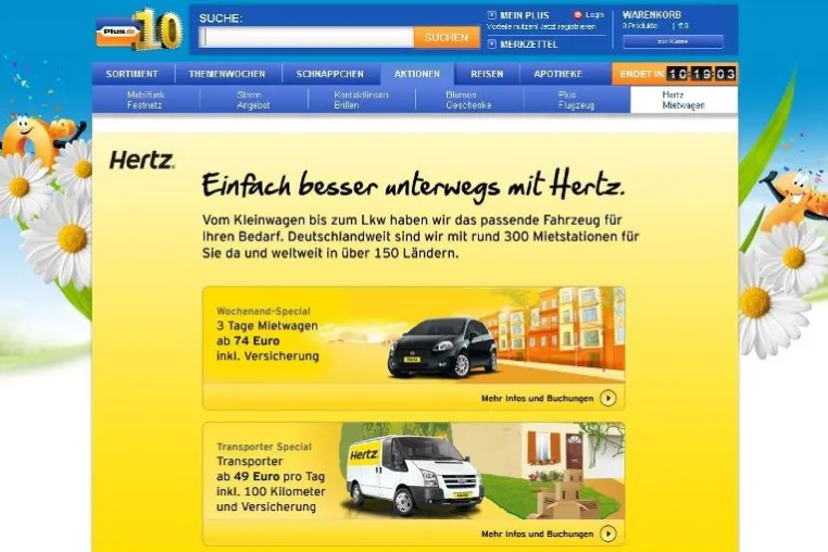 Exklusive Kooperation von Plus.de und Hertz Bild: Exklusive Kooperation von Plus.de und Hertz