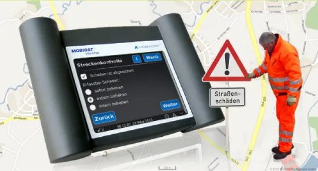 Bild: Mobile Streckenkontrolle mit dem MOBIDAT WorkPad
