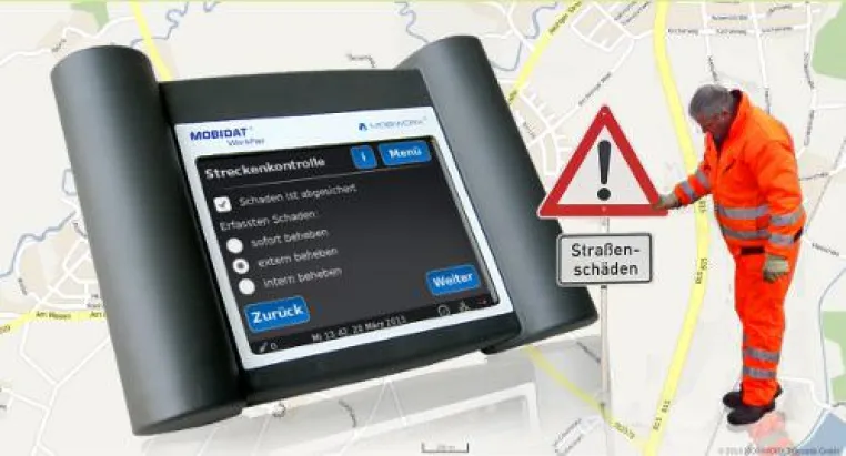 Mobile Streckenkontrolle mit dem MOBIDAT WorkPad Bild: Mobile Streckenkontrolle mit dem MOBIDAT WorkPad