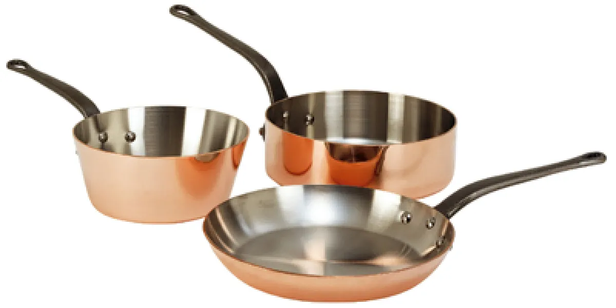 Kupferpfannen in allen Grössen