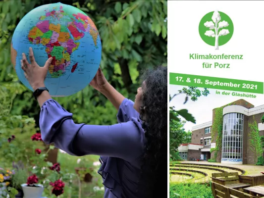 Bild: Schüler:innen bereiten sich auf die erste Köln-Porzer Klimakonferenz vor