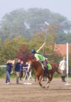 Bild: Erfolgreiche Turnierteilnahme der deutschen Nationalmannschaft im Waffenreiten Tentpegging