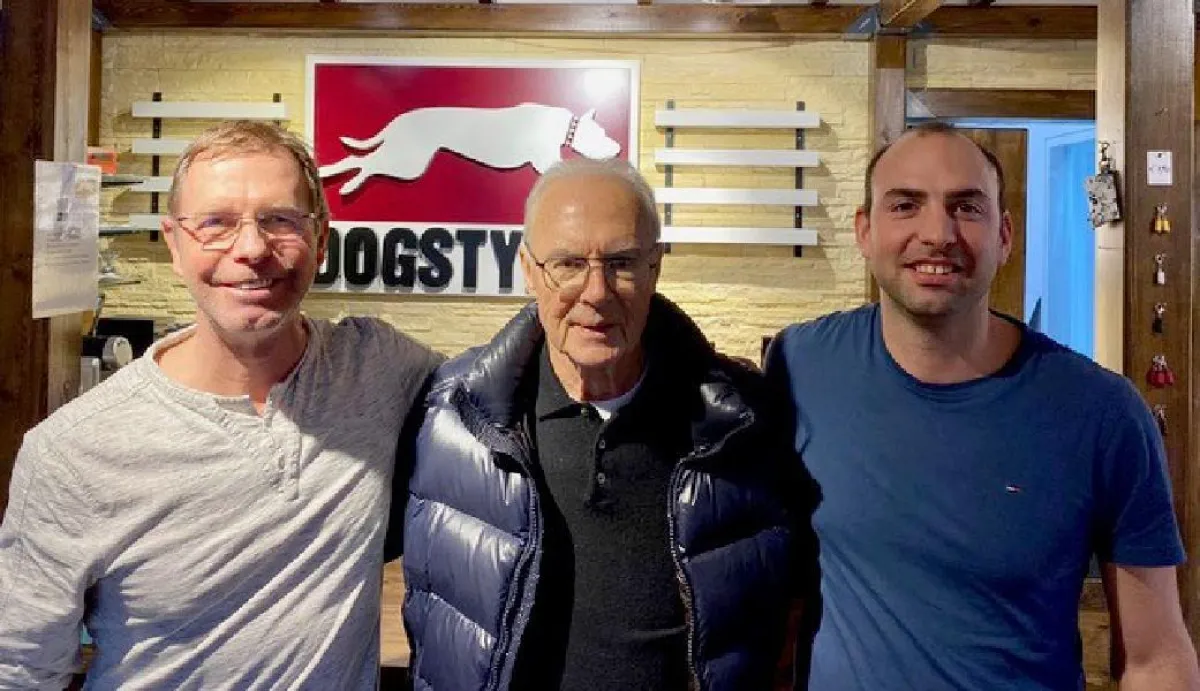 v.l. Heinz Fürstauer, Franz Beckenbauer, Stefan Fürstauer