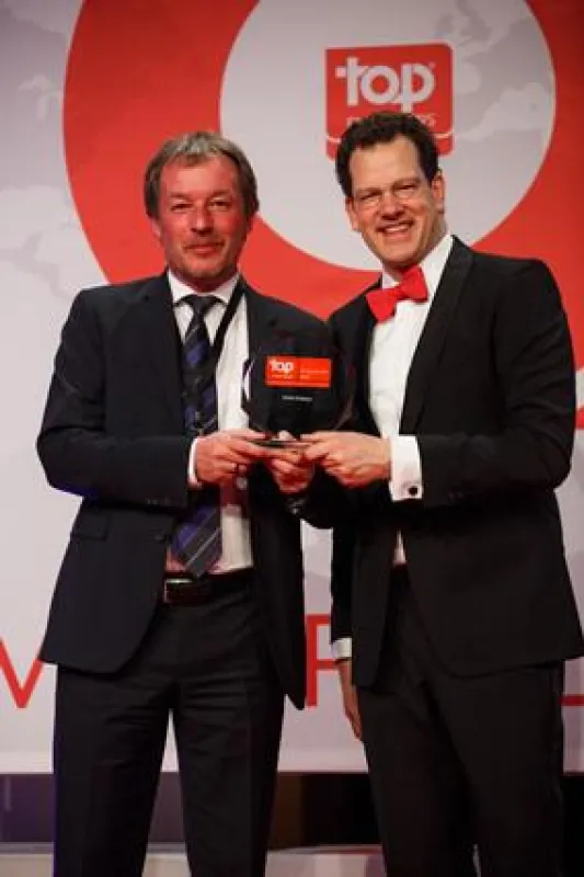 Siegfried Bloch (CHRO arvato Systems, links), David Plink (CEO, Top Employers Institute)
