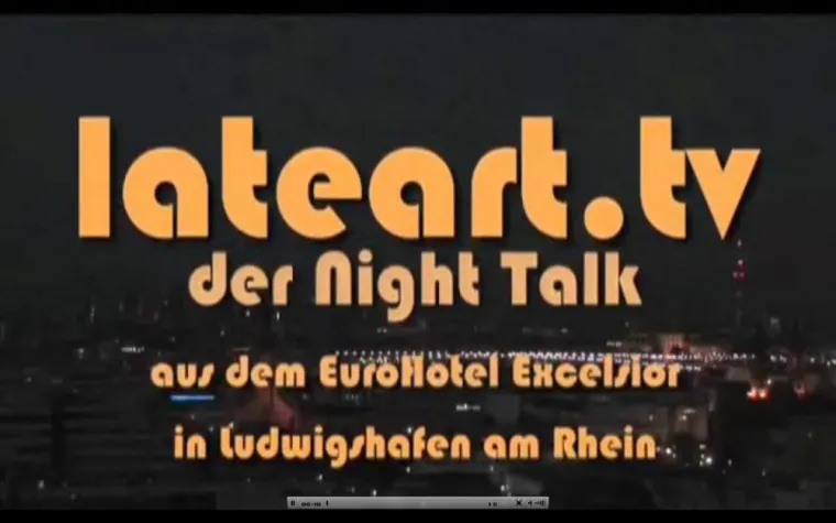 Bild: Burkhard C. Kosminski und Roger Willemsen im Night Talk bei lateart.tv
