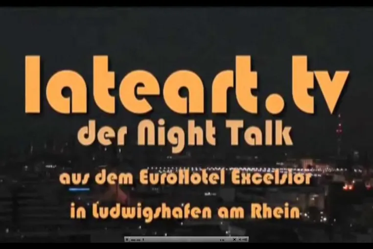 Bild: Burkhard C. Kosminski und Roger Willemsen im Night Talk bei lateart.tv