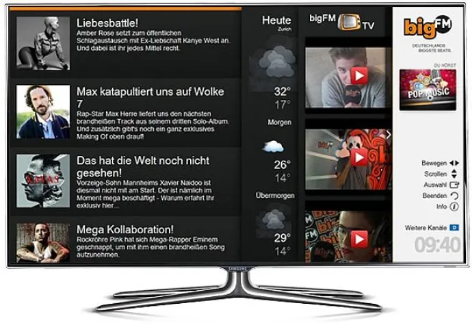 Bild: SmartTV - Radio-Apps für den Big Screen / Spoiled Milk bringt Radiosender & Marken ins TV