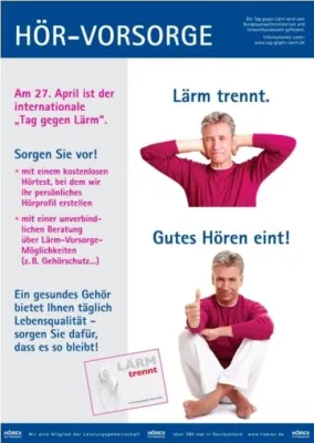 Bild: Lärm trennt. – Gutes Hören eint! - HÖREX Hör-Experten laden ein zum internationalen „Tag gegen Lärm“