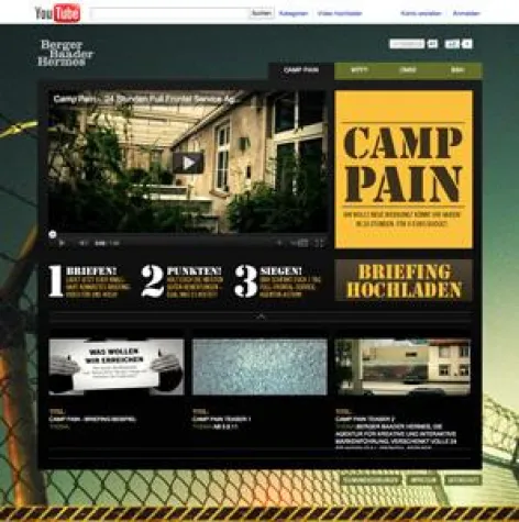 Berger Baader Hermes wird 24 Stunden zum CAMP PAIN Bild: Berger Baader Hermes wird 24 Stunden zum CAMP PAIN